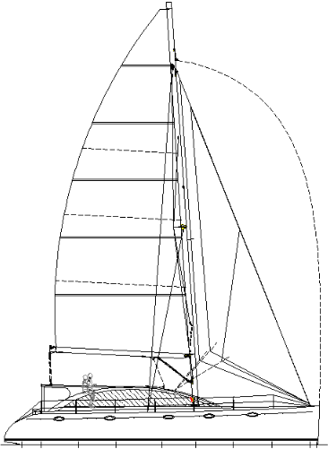 55ft Radius chine plywood catamaran