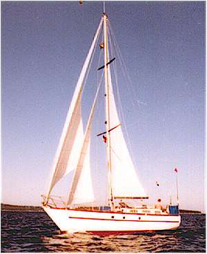 "Salty Dog II" sailing off Maine, USA