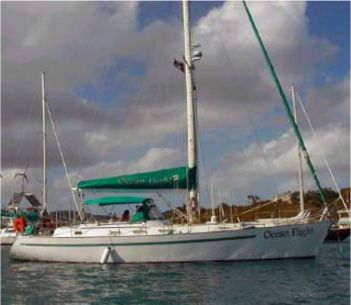 "Ocean Flight" Dix 43 radius chine steel cruiser