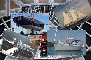 Metal boat photo collage